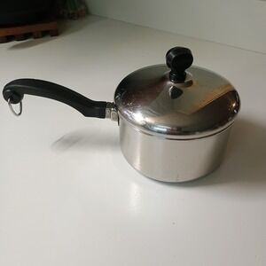Farberware Aluminum Clad Stainless Steel 1 Quart Pan With Lid USA Vintage